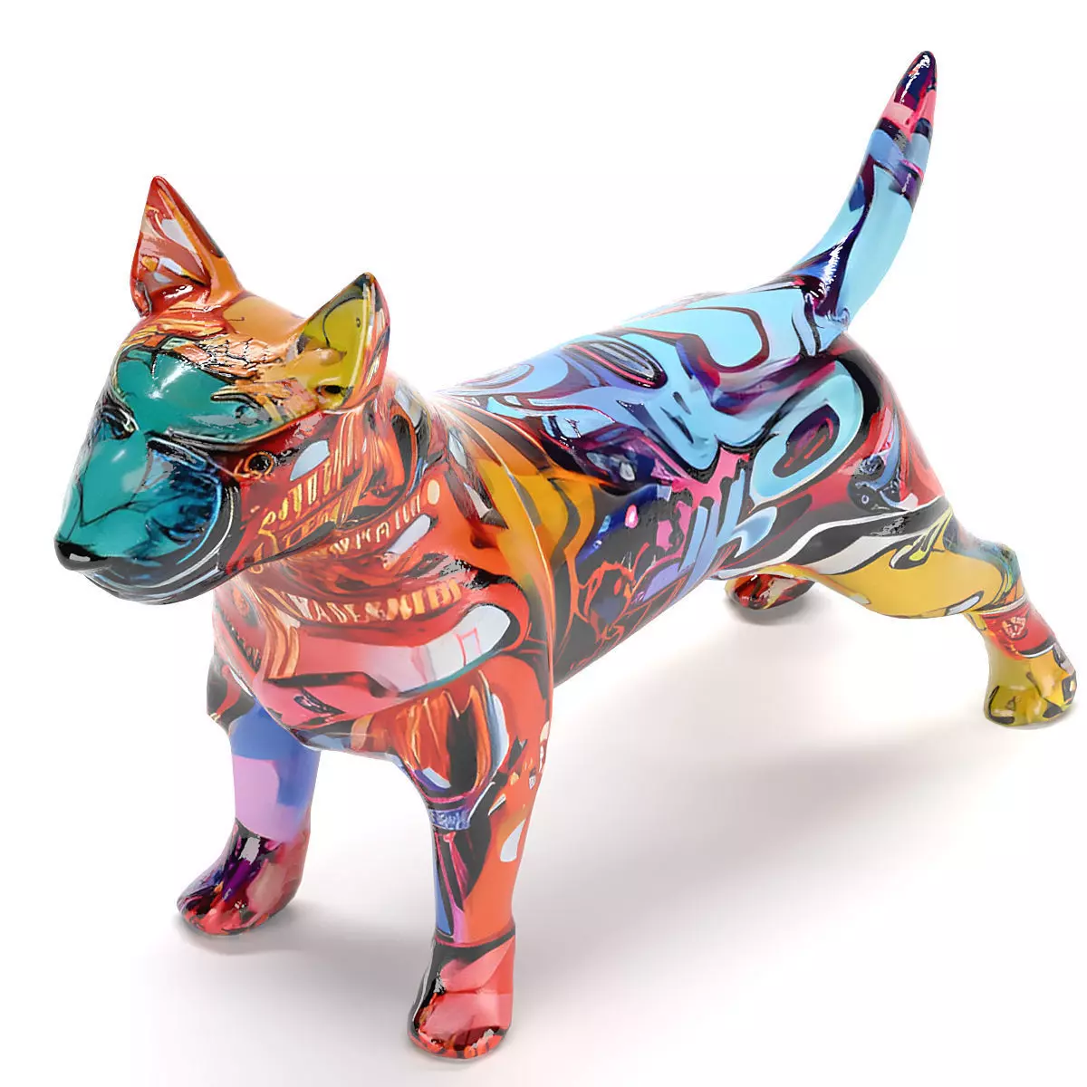 Graffiti dog 3D model_3