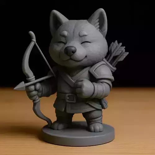 Akita Inu Arquero STL