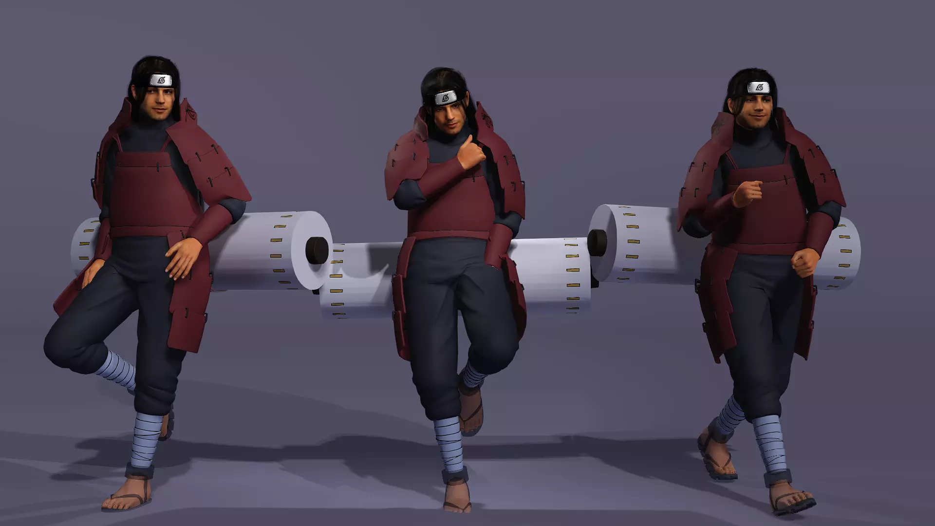 Realistic Senju Hashirama As Ben Affleck Live Action Naruto 3D model_7