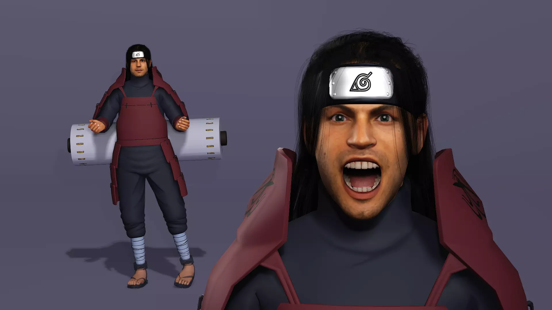 Realistic Senju Hashirama As Ben Affleck Live Action Naruto 3D model_2