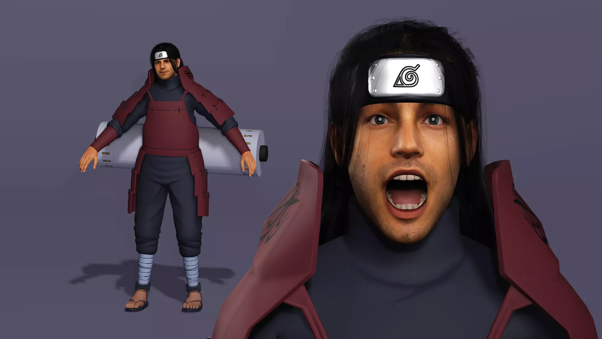 Realistic Senju Hashirama As Ben Affleck Live Action Naruto 3D model_16