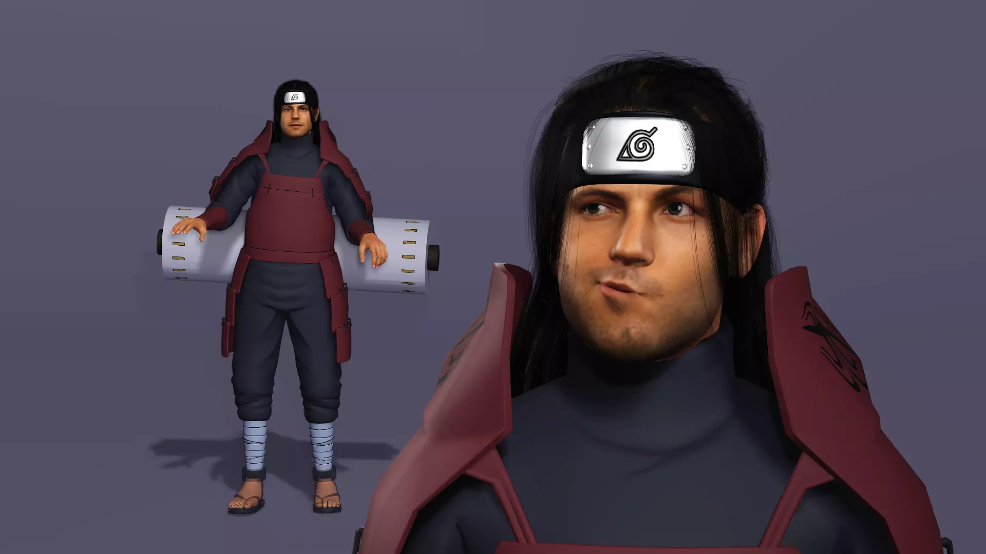 Realistic Senju Hashirama As Ben Affleck Live Action Naruto 3D model_1