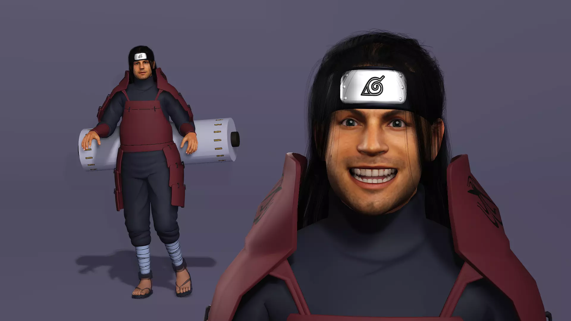 Realistic Senju Hashirama As Ben Affleck Live Action Naruto 3D model_17