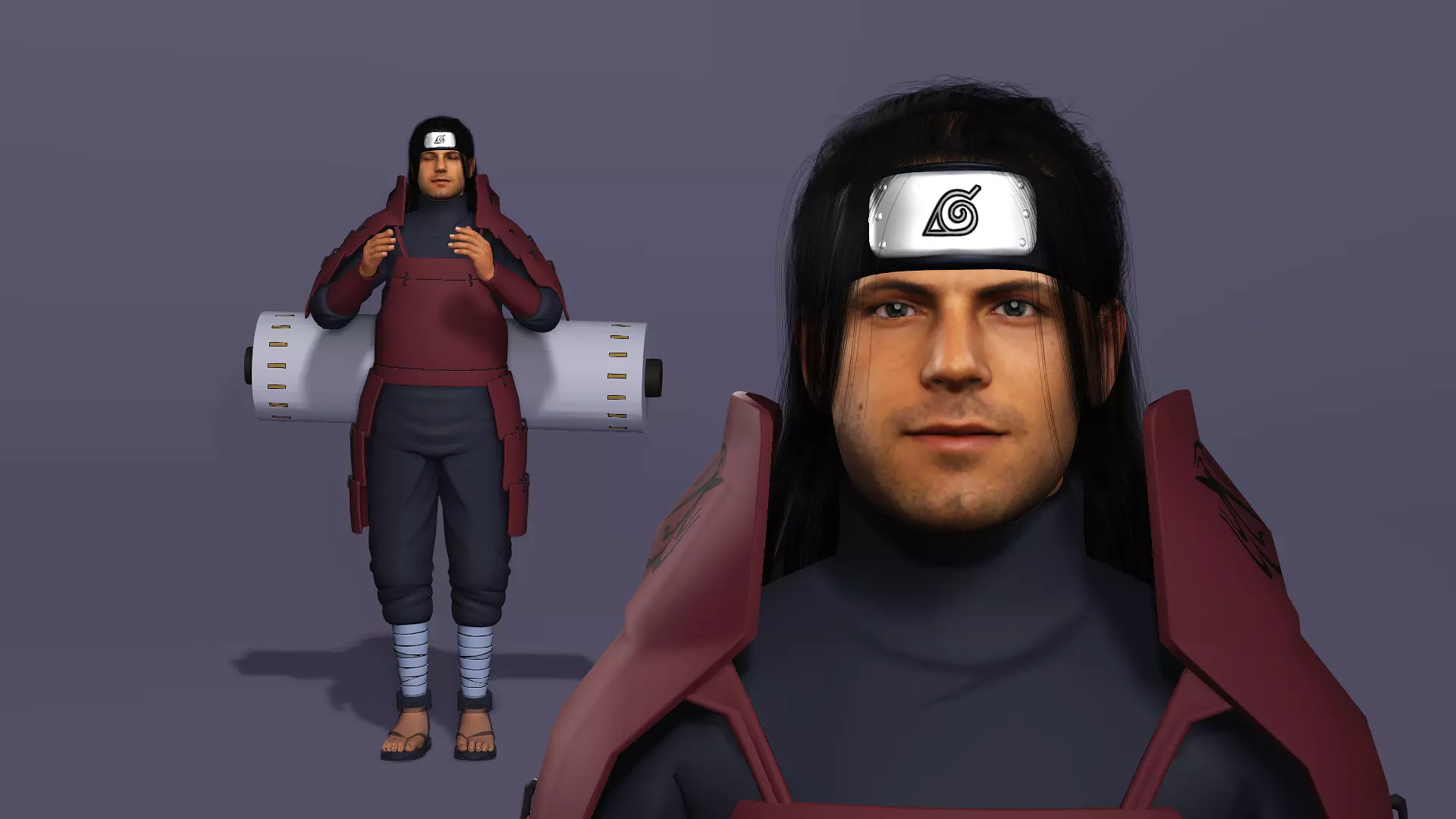 Realistic Senju Hashirama As Ben Affleck Live Action Naruto 3D model_3