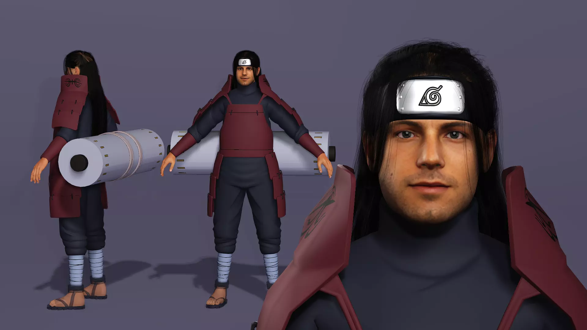 Realistic Senju Hashirama As Ben Affleck Live Action Naruto 3D model_0