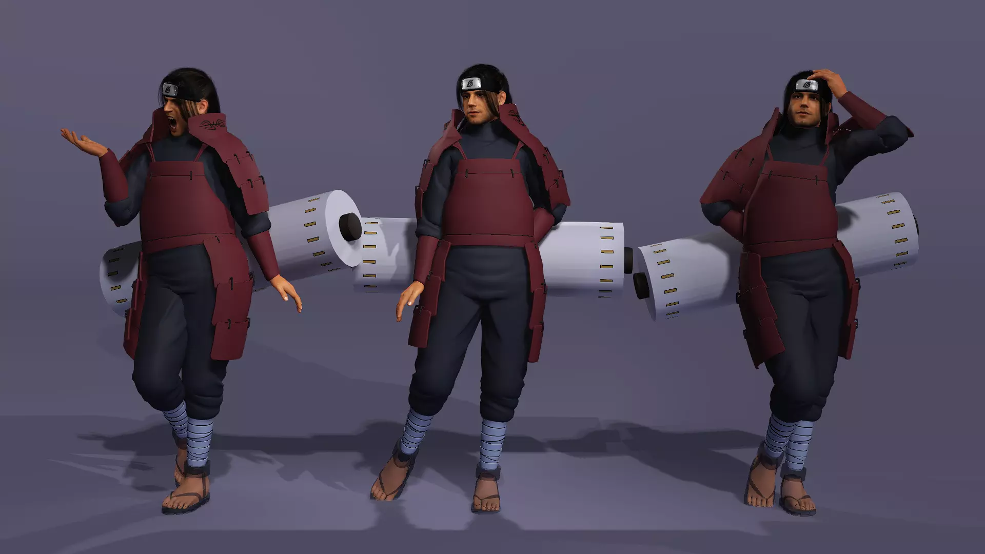 Realistic Senju Hashirama As Ben Affleck Live Action Naruto 3D model_11