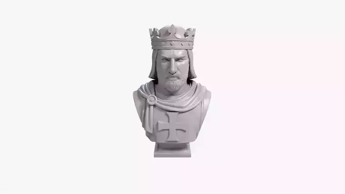 Richard the Lionheart Bust Sculpture 3D Printable STL File