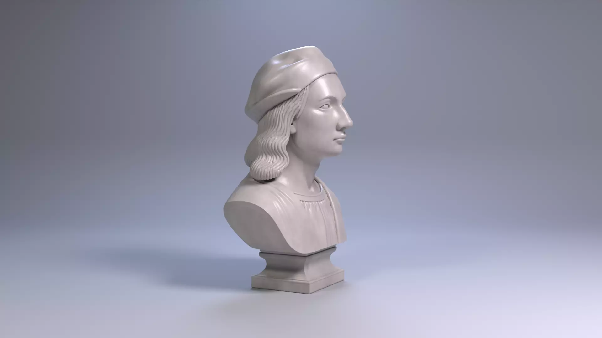 Raphael Bust Renaissance Genius Bust 3D Printable STL File 3D print model_21