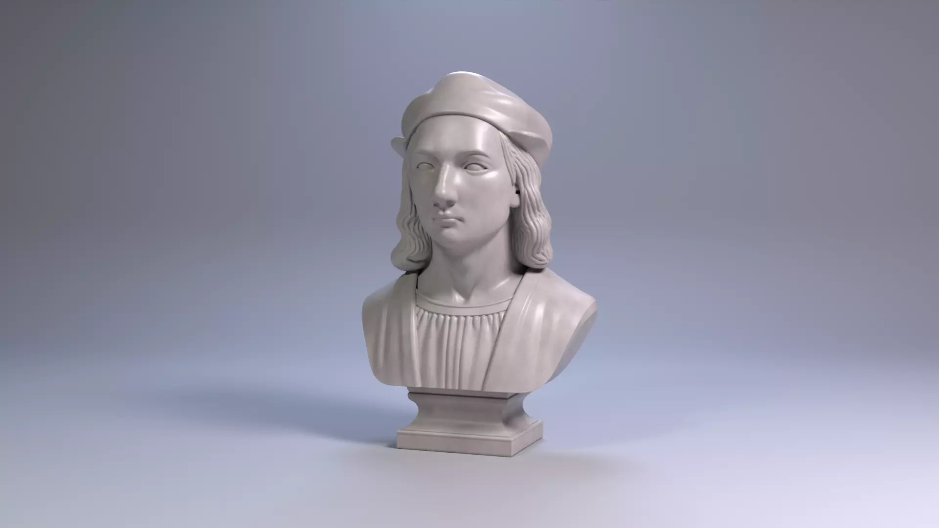 Raphael Bust Renaissance Genius Bust 3D Printable STL File 3D print model_13