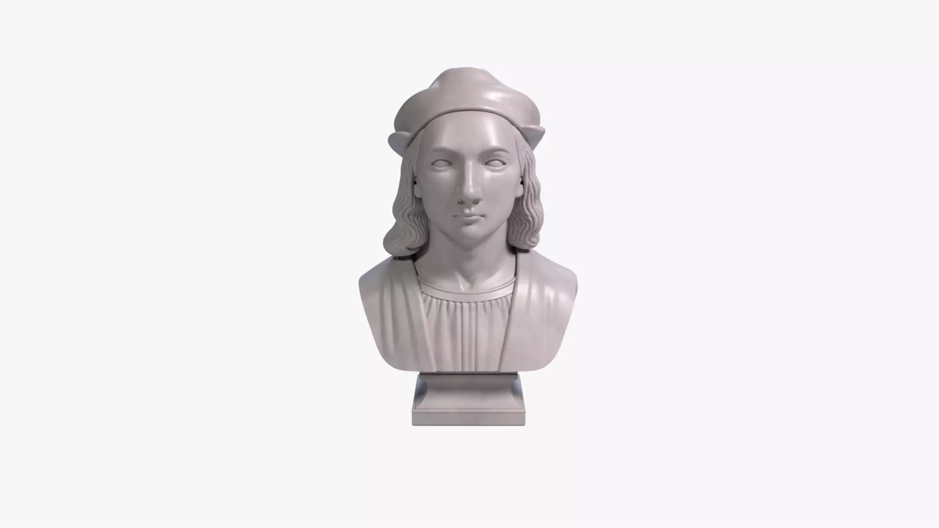 Raphael Bust Renaissance Genius Bust 3D Printable STL File 3D print model_0