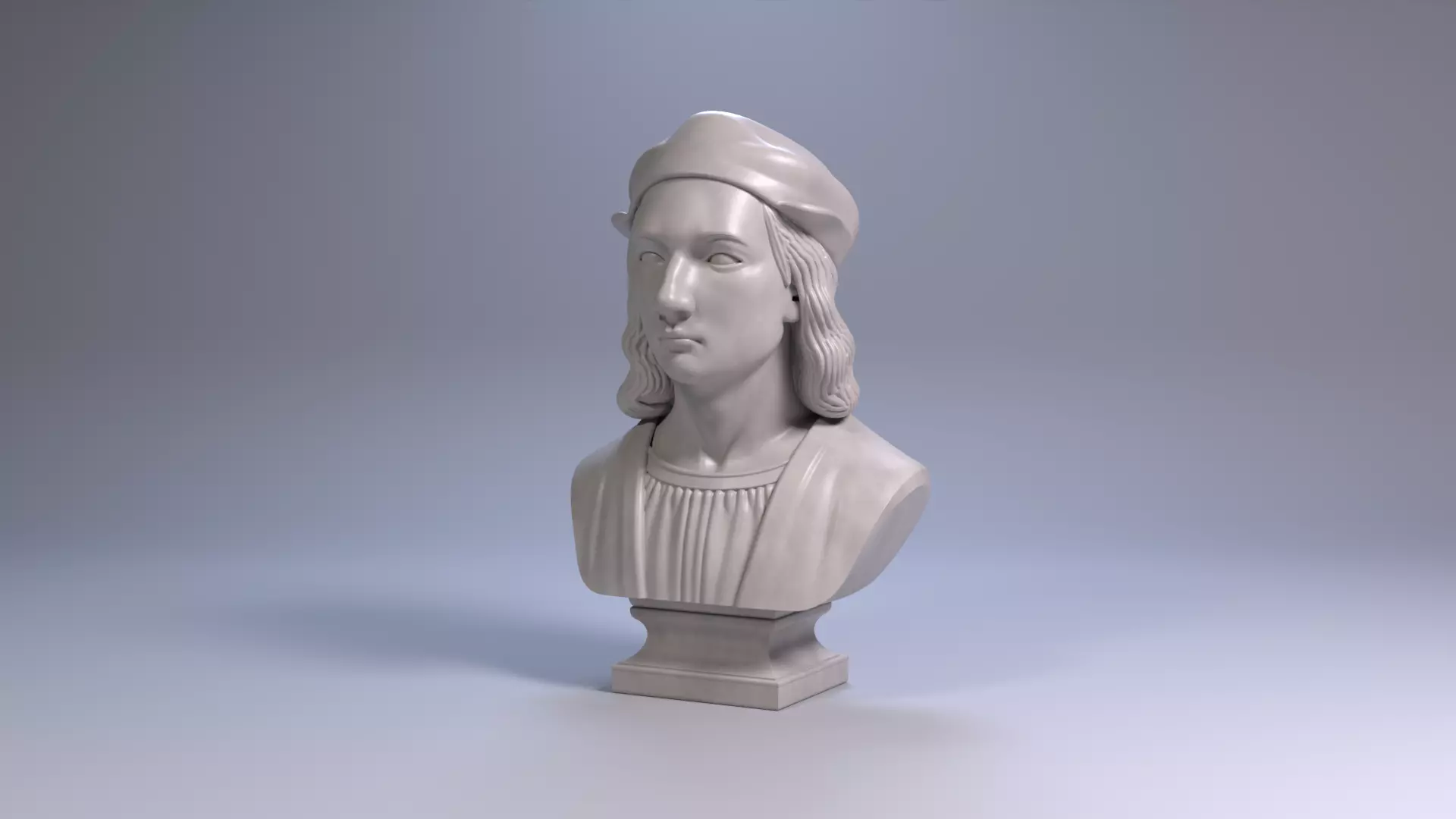 Raphael Bust Renaissance Genius Bust 3D Printable STL File 3D print model_14