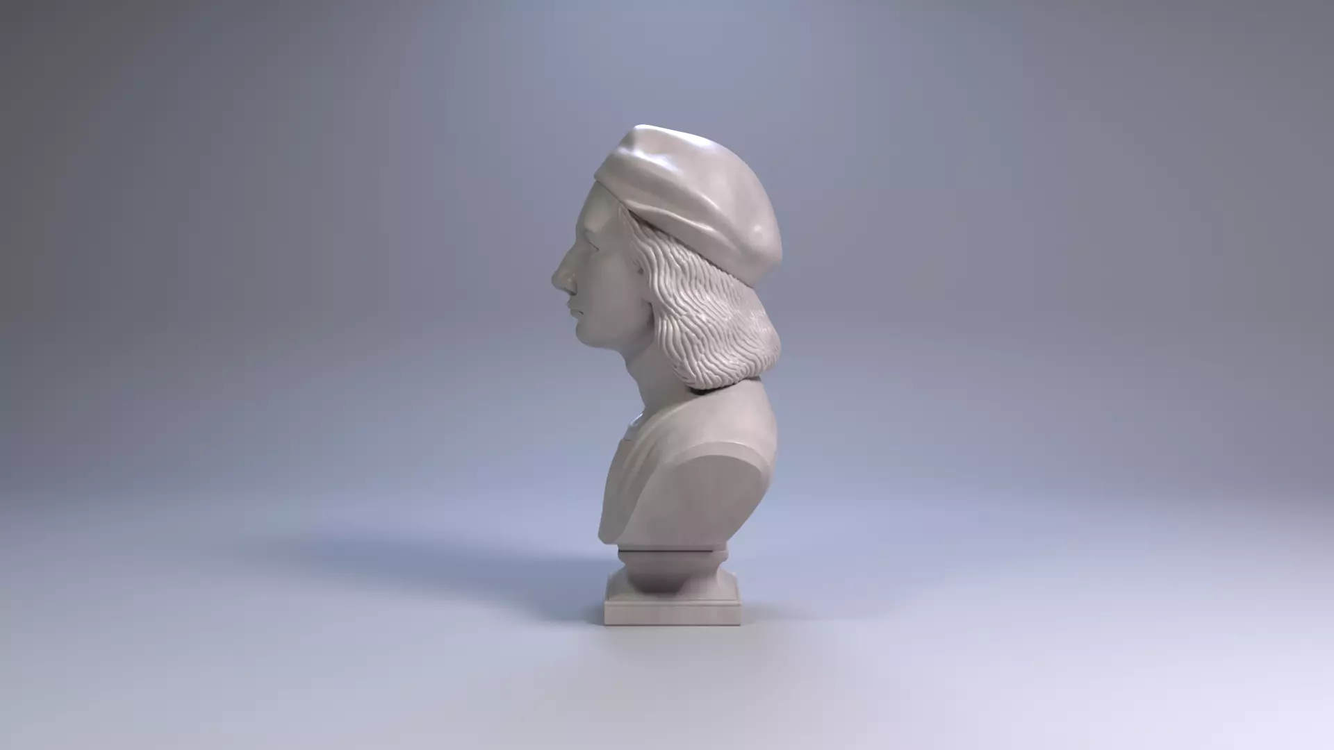 Raphael Bust Renaissance Genius Bust 3D Printable STL File 3D print model_3