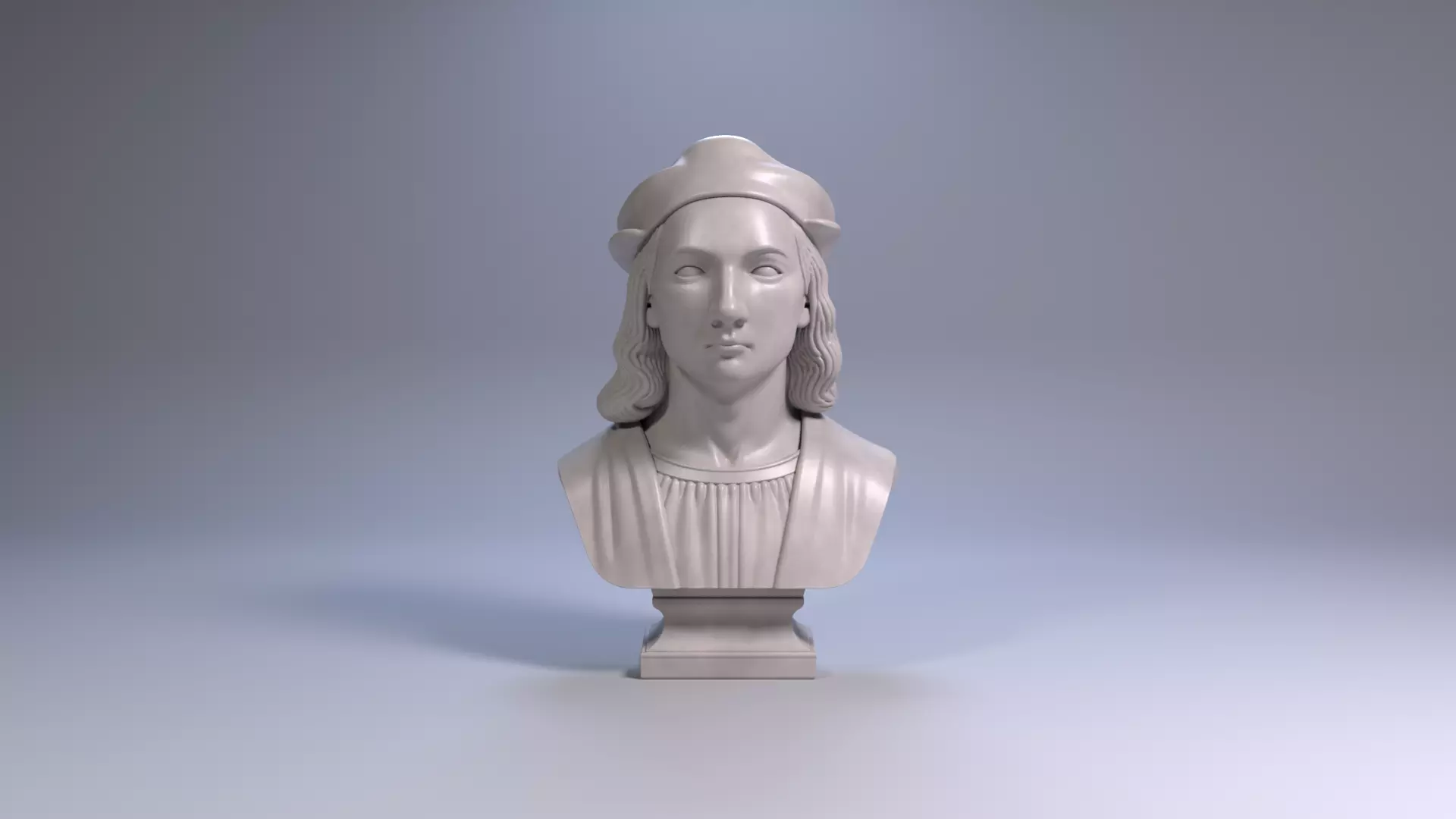 Raphael Bust Renaissance Genius Bust 3D Printable STL File 3D print model_2