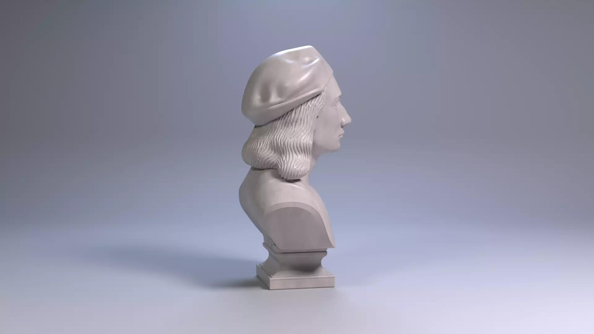 Raphael Bust Renaissance Genius Bust 3D Printable STL File 3D print model_20