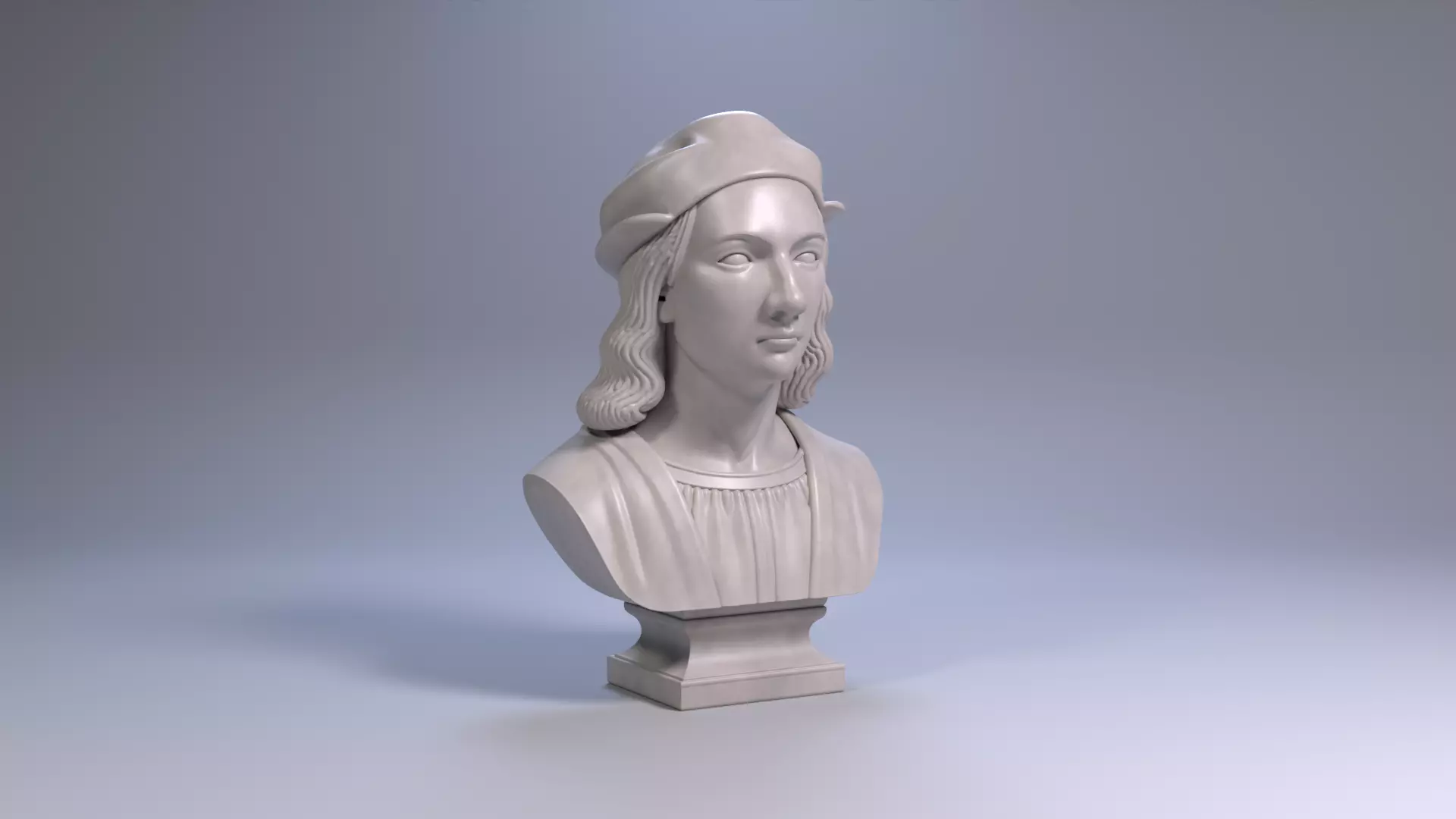 Raphael Bust Renaissance Genius Bust 3D Printable STL File 3D print model_22
