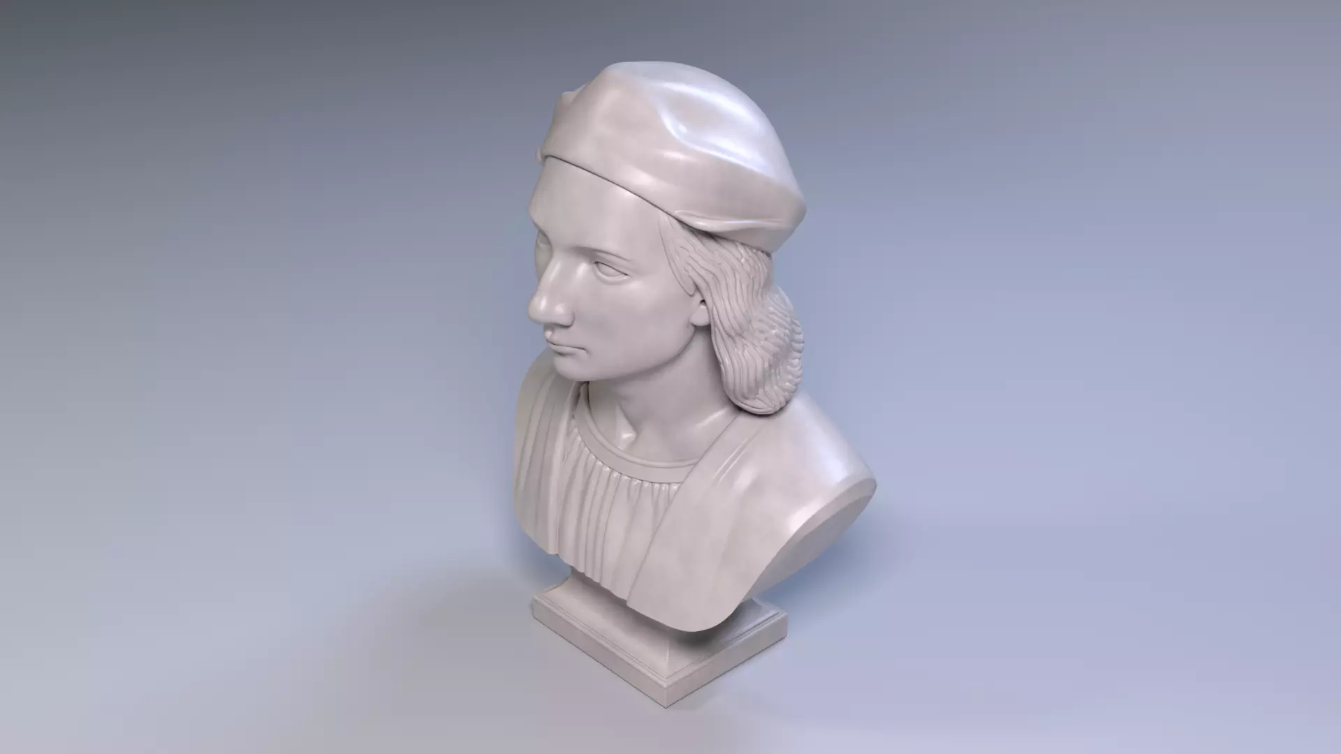 Raphael Bust Renaissance Genius Bust 3D Printable STL File 3D print model_6