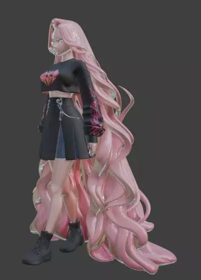 Allie K pop AU Figurine 3D print model_3