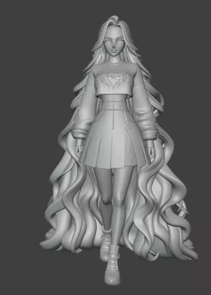 Allie K pop AU Figurine 3D print model_1