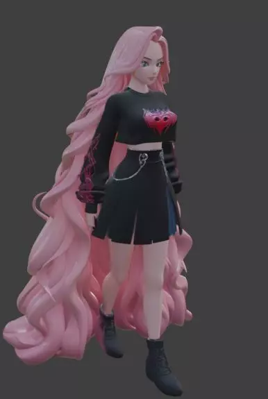 Allie K pop AU Figurine 3D print model_4