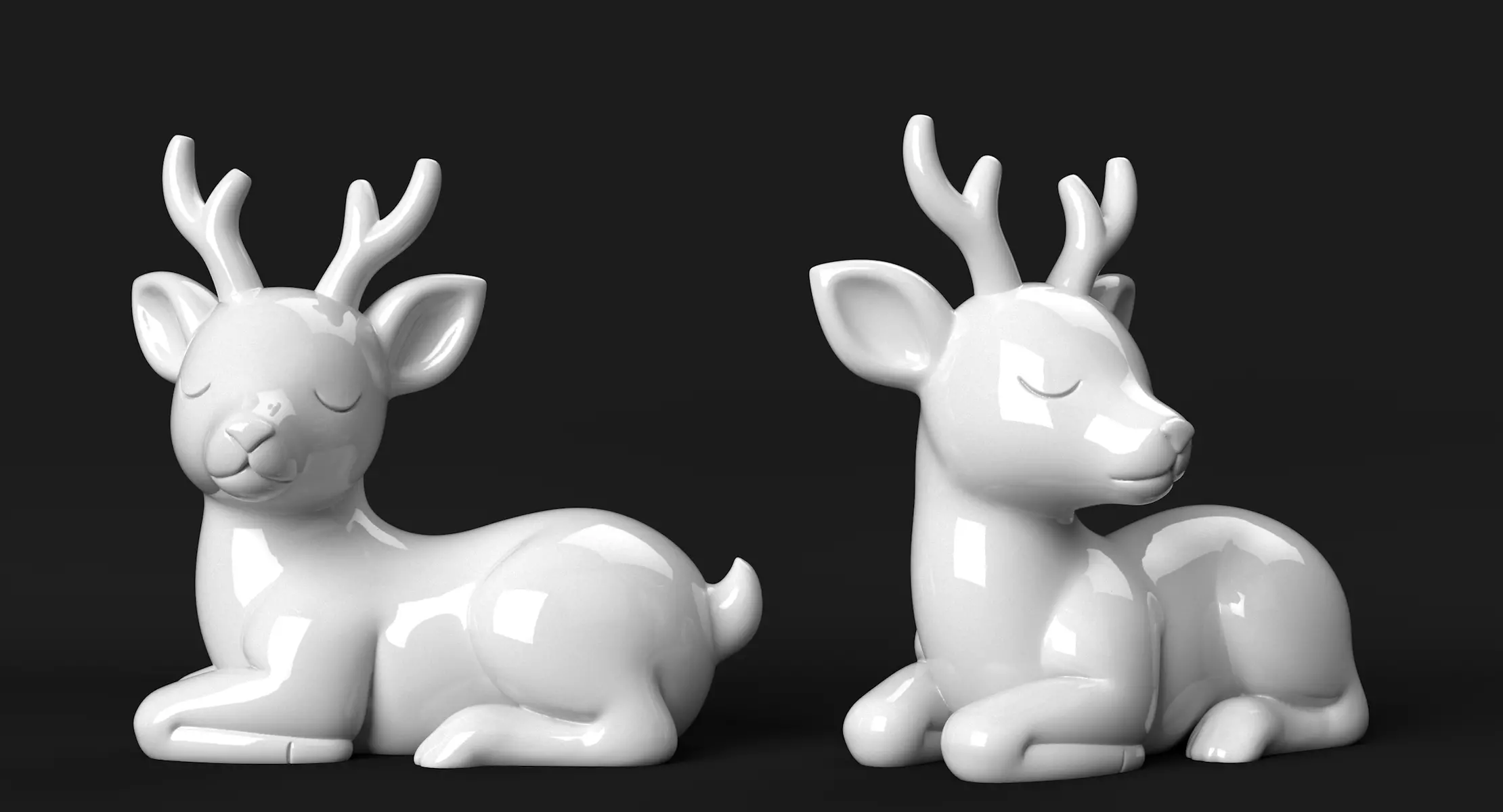 Deer Duo 3D print model_9