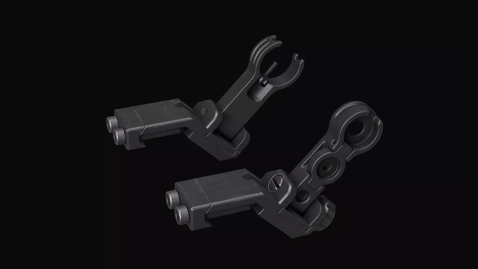 HK437 G39 Assault Rifle Low-poly 3D model_25