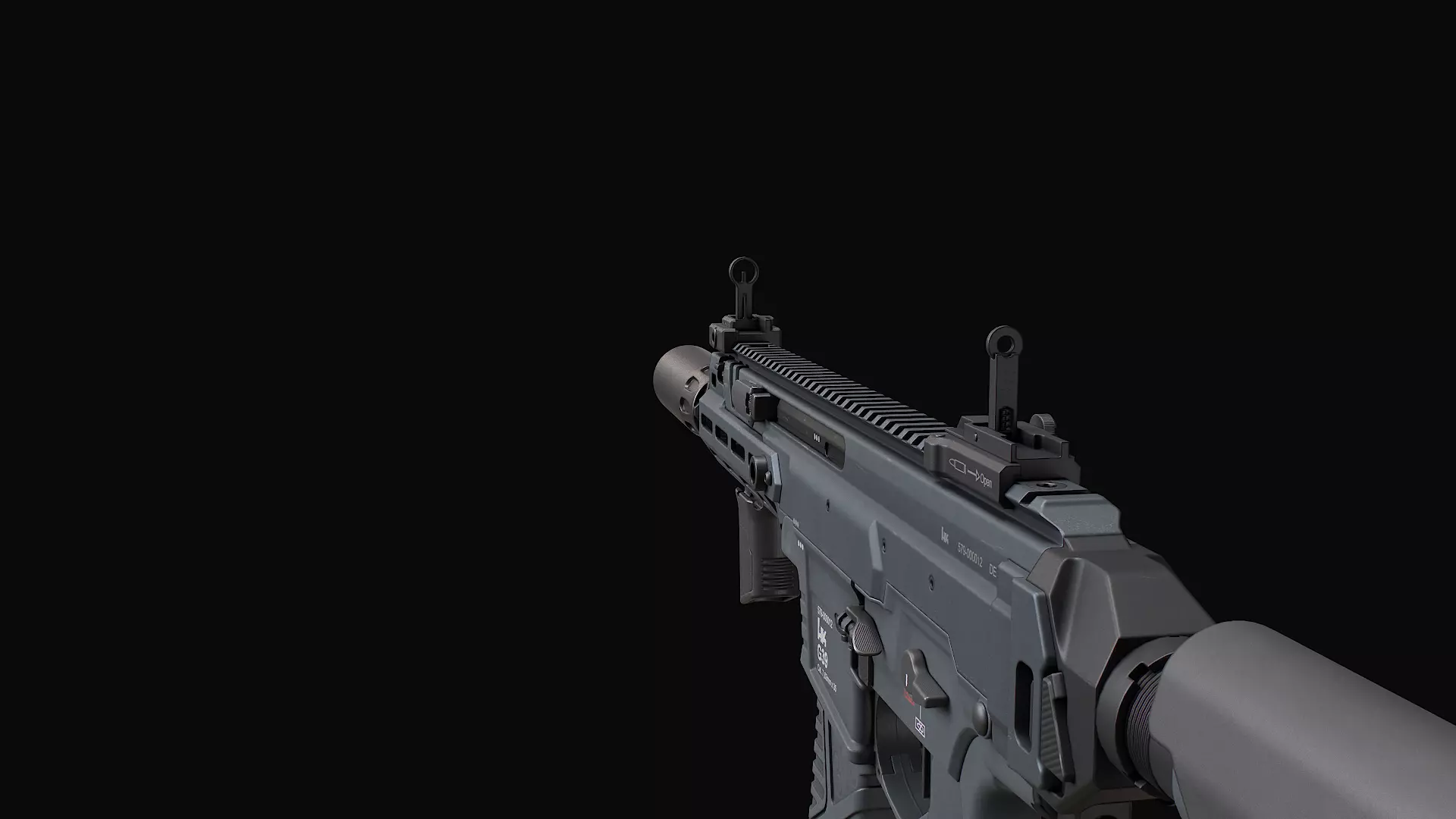 HK437 G39 Assault Rifle Low-poly 3D model_18