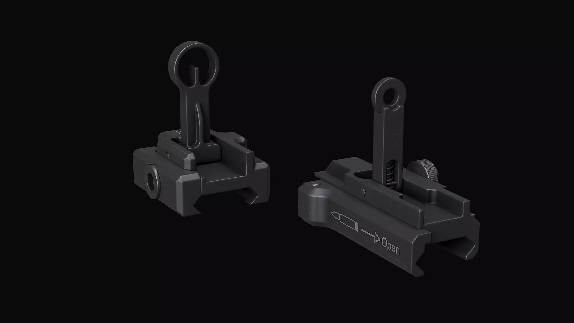 HK437 G39 Assault Rifle Low-poly 3D model_24