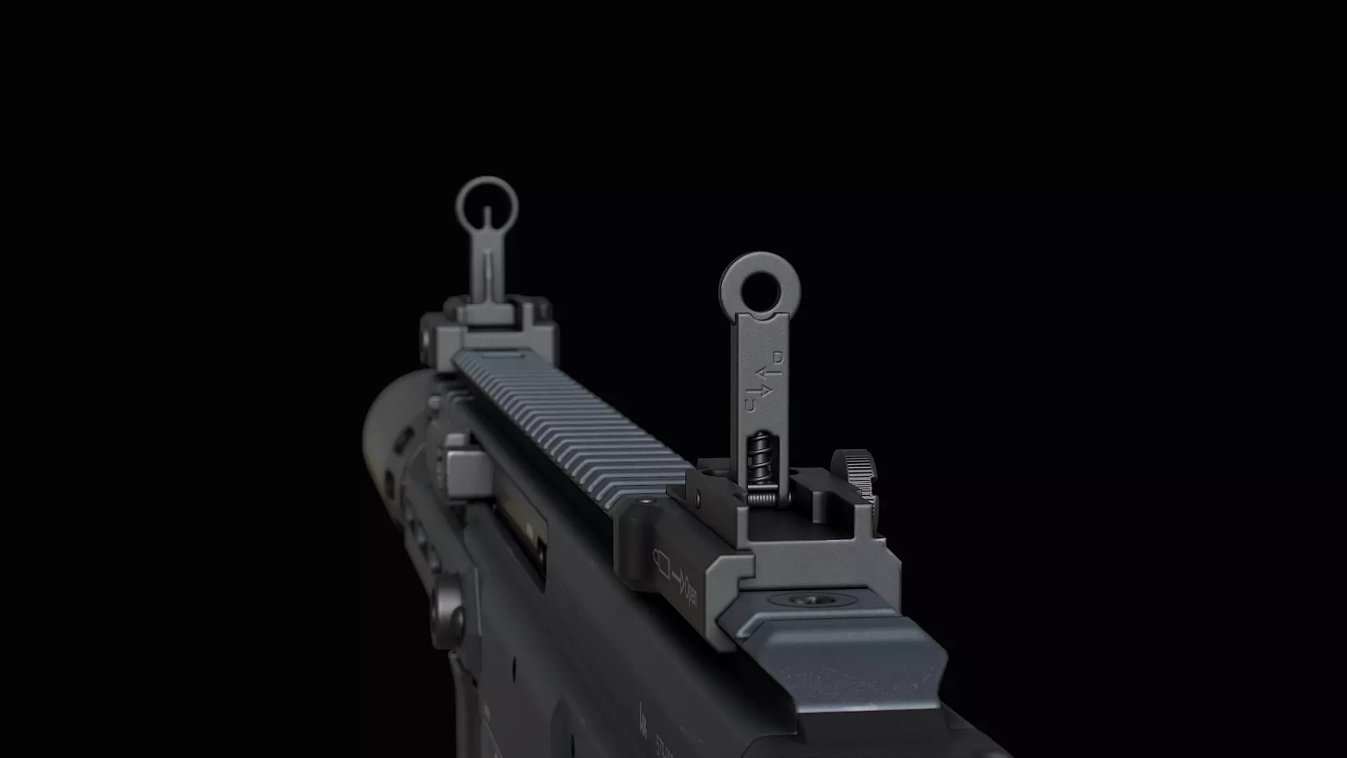 HK437 G39 Assault Rifle Low-poly 3D model_3