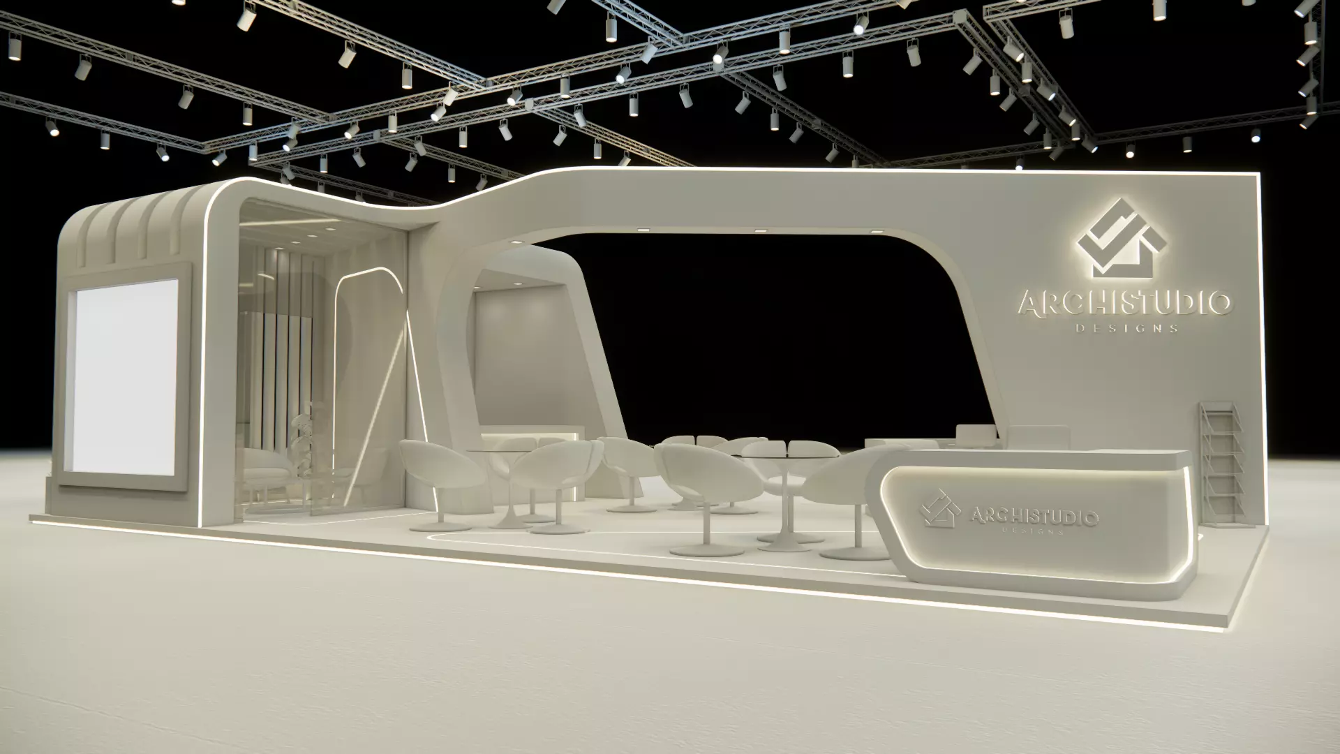 Exhibition booth design 3D model 12m x 6m 3D model_17