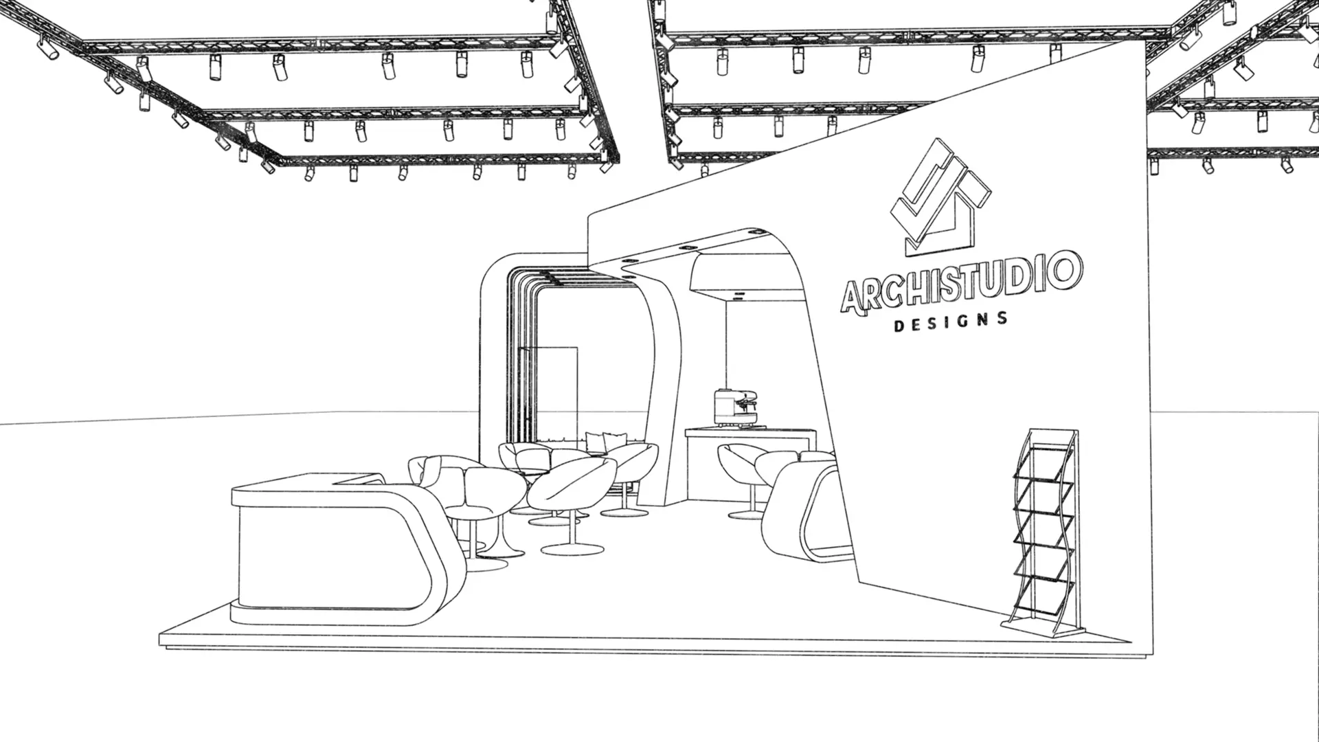 Exhibition booth design 3D model 12m x 6m 3D model_24