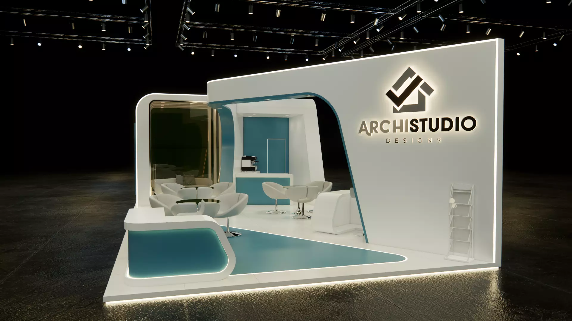 Exhibition booth design 3D model 12m x 6m 3D model_2