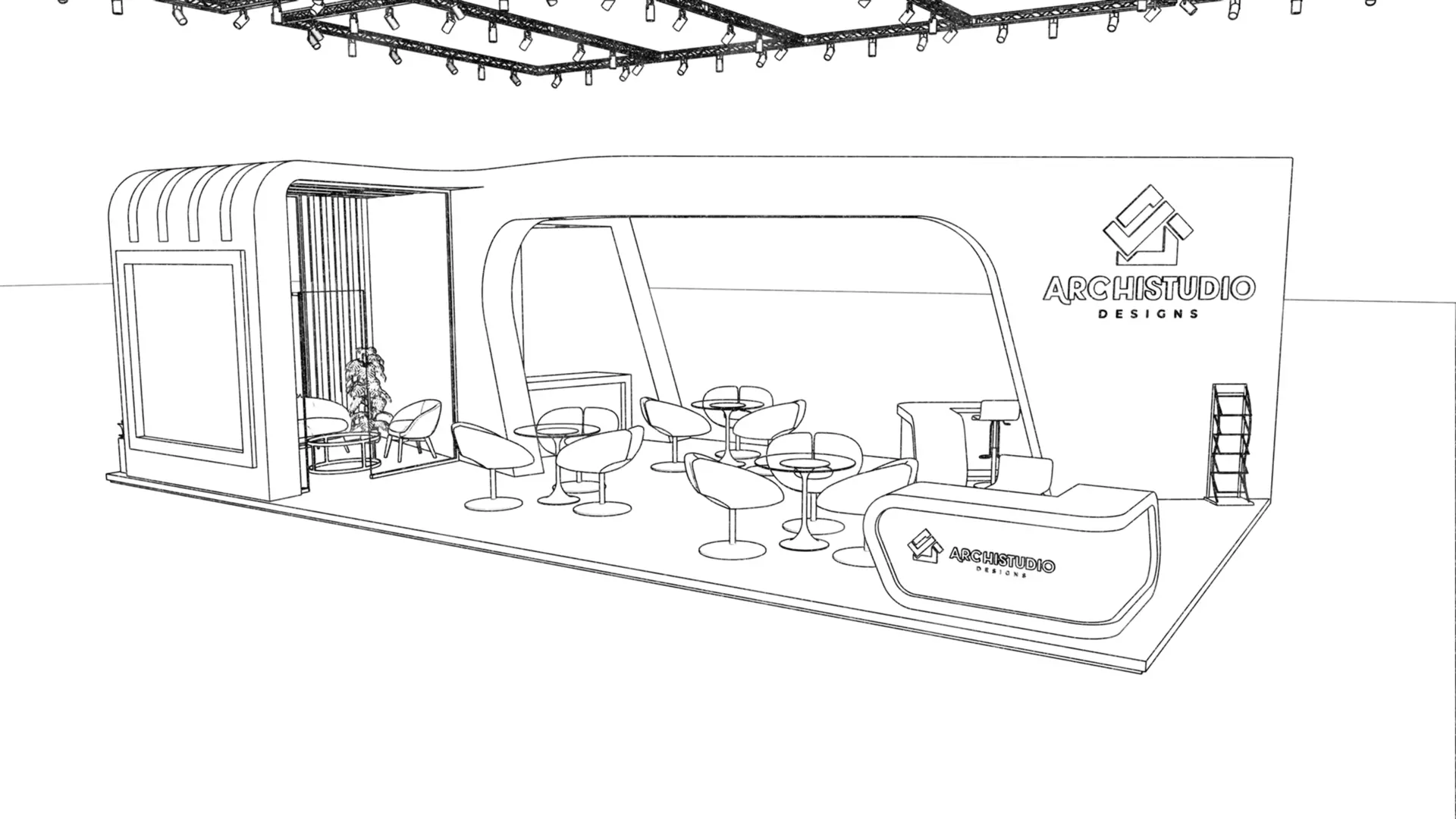 Exhibition booth design 3D model 12m x 6m 3D model_21