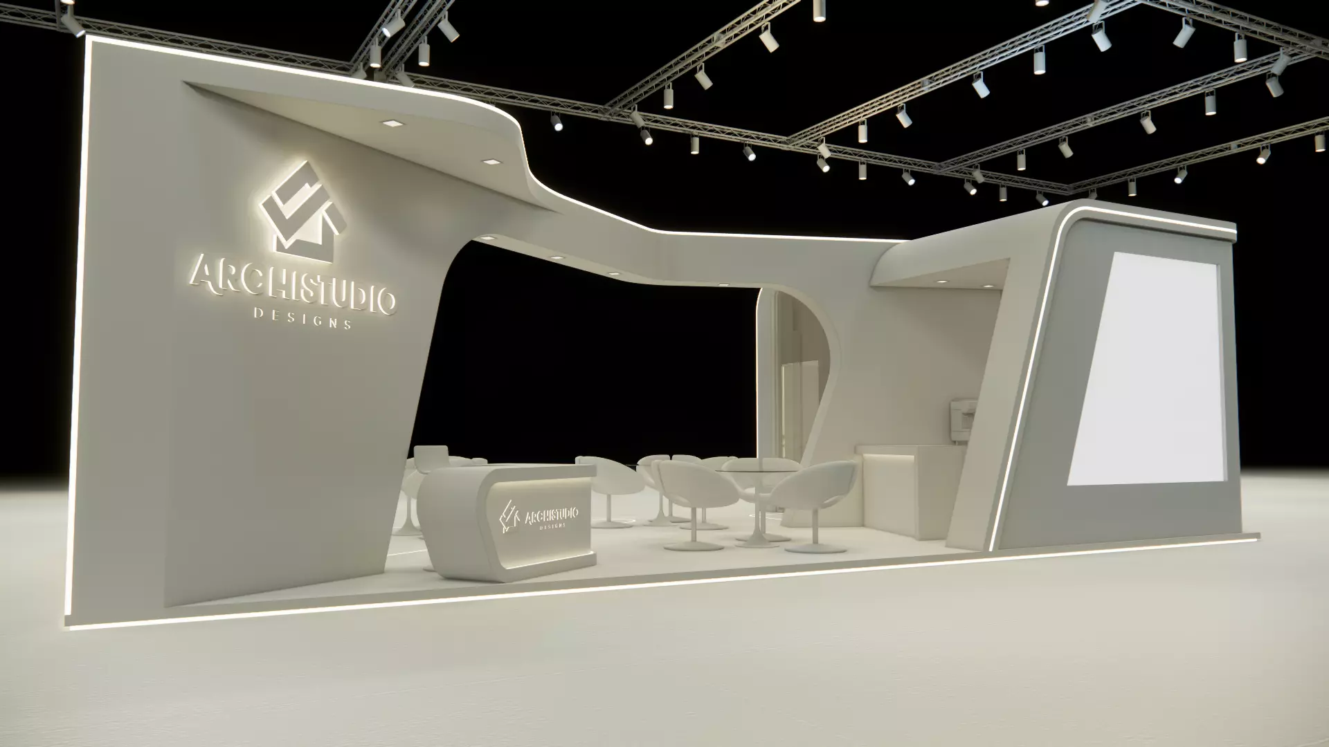 Exhibition booth design 3D model 12m x 6m 3D model_18