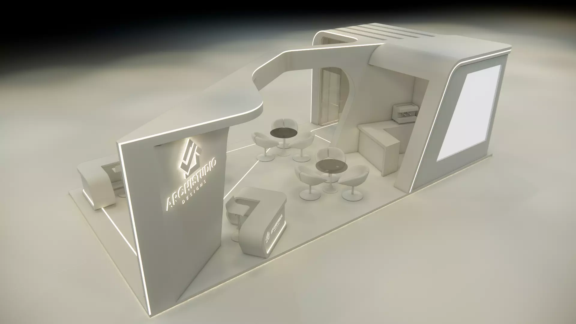 Exhibition booth design 3D model 12m x 6m 3D model_19