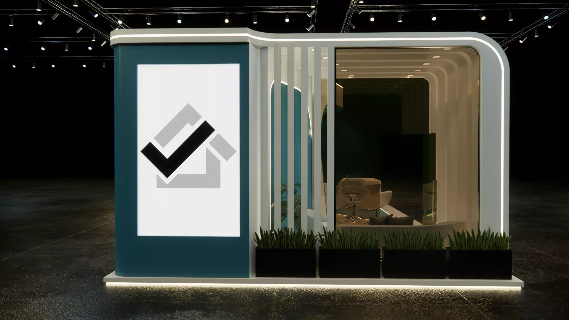 Exhibition booth design 3D model 12m x 6m 3D model_7