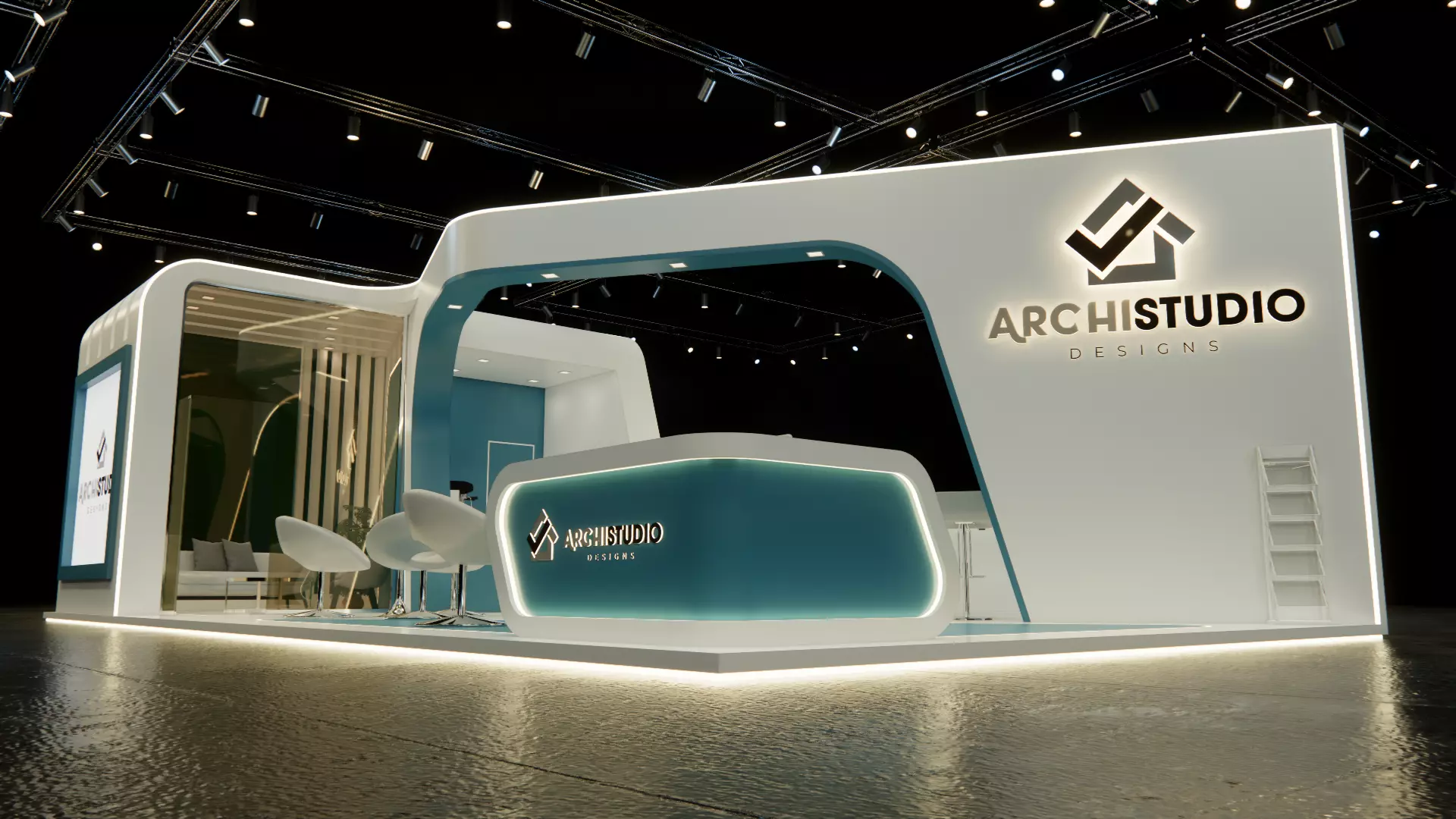 Exhibition booth design 3D model 12m x 6m 3D model_15