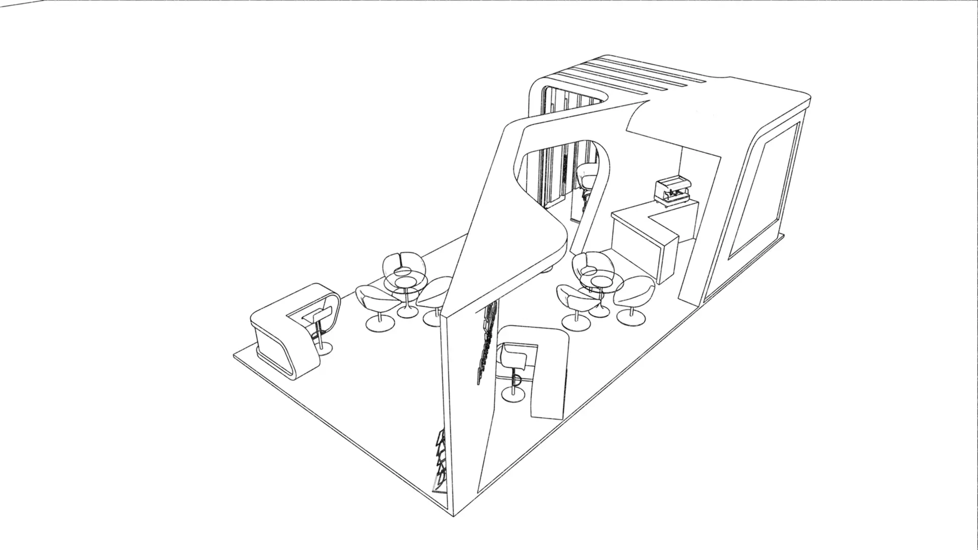 Exhibition booth design 3D model 12m x 6m 3D model_23
