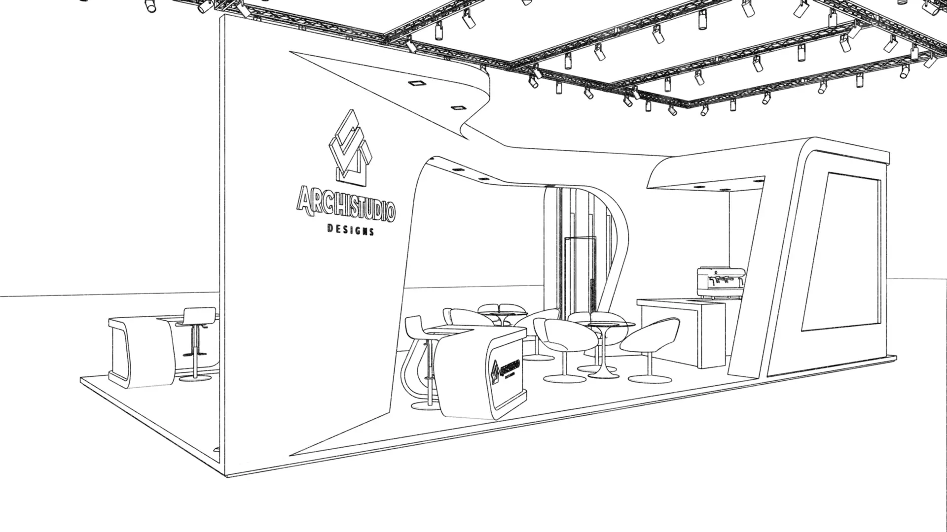 Exhibition booth design 3D model 12m x 6m 3D model_22