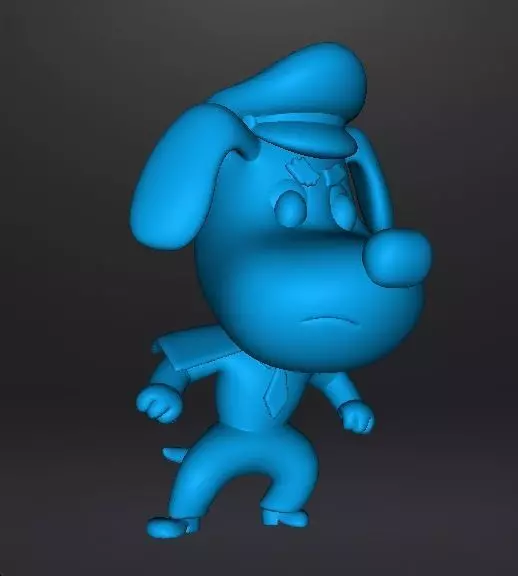 SHERIFF LABRADOR FIGURE MODEL TOY STATUE ORNAMENT FOR KIDS 3D print model_9
