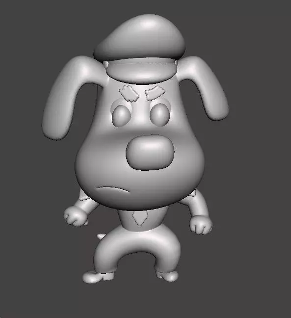SHERIFF LABRADOR FIGURE MODEL TOY STATUE ORNAMENT FOR KIDS 3D print model_1