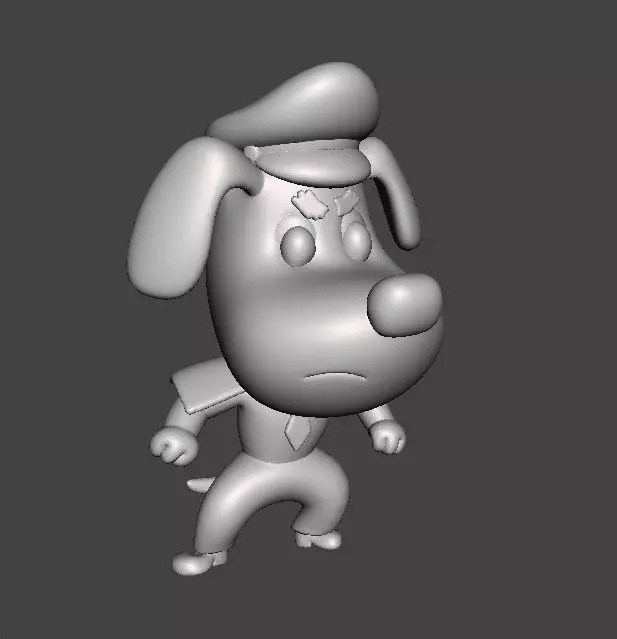 SHERIFF LABRADOR FIGURE MODEL TOY STATUE ORNAMENT FOR KIDS 3D print model_0