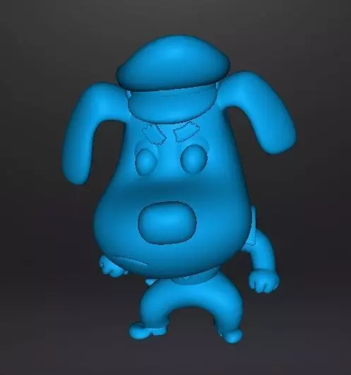 SHERIFF LABRADOR FIGURE MODEL TOY STATUE ORNAMENT FOR KIDS 3D print model_11
