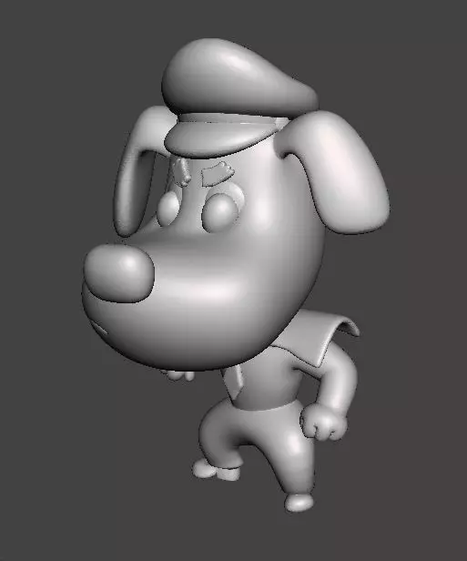 SHERIFF LABRADOR FIGURE MODEL TOY STATUE ORNAMENT FOR KIDS 3D print model_2