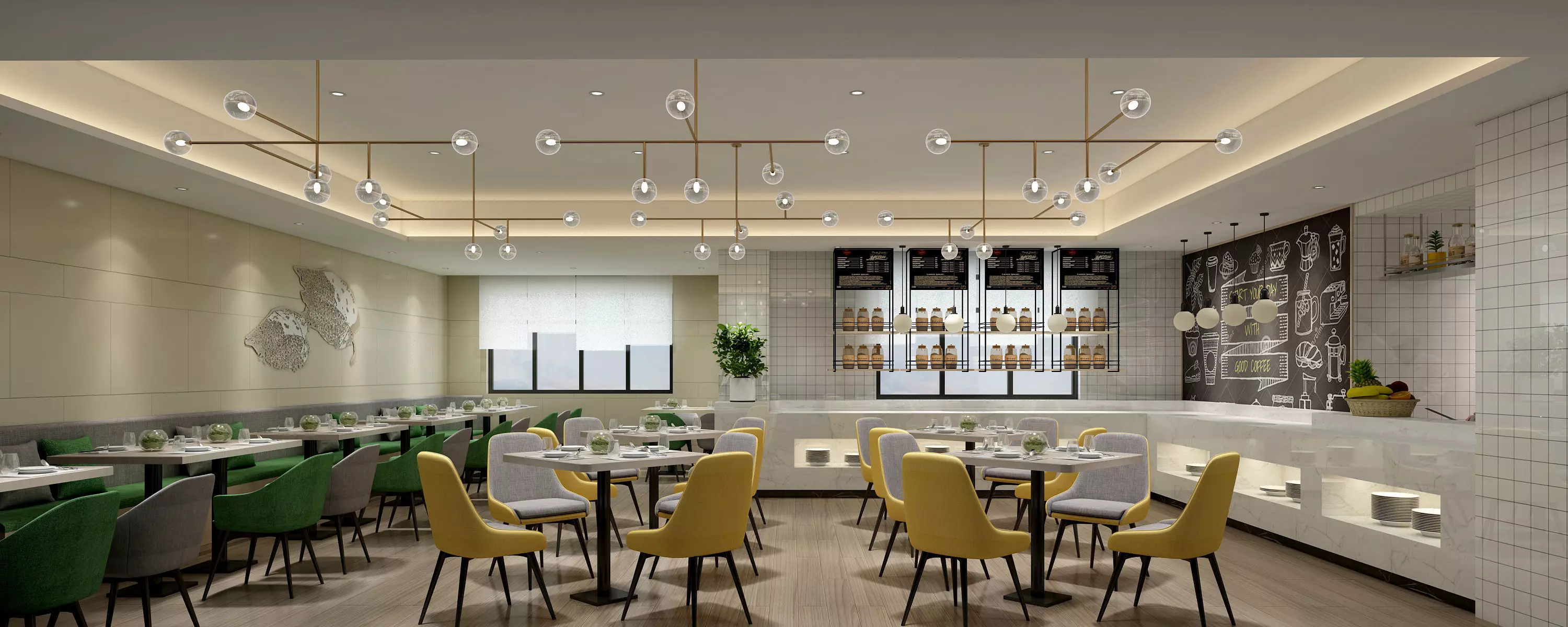 restaurant interior scenes 3D model_0