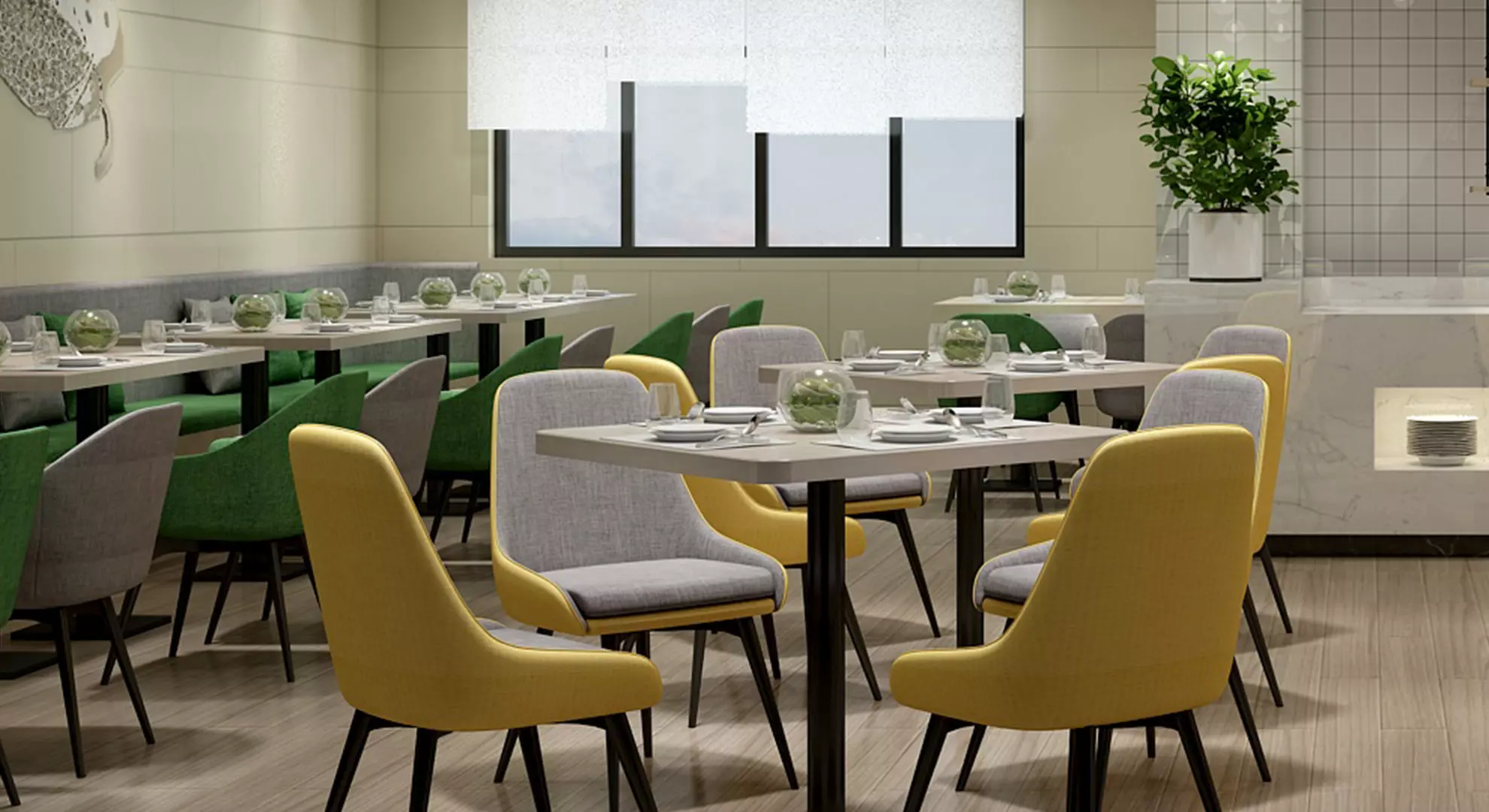 restaurant interior scenes 3D model_4