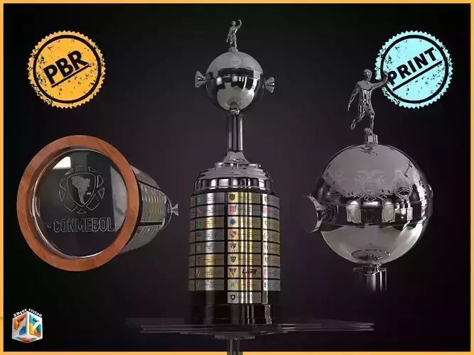 Copa Libertadores Trophy Award - Cinematic - 3D print