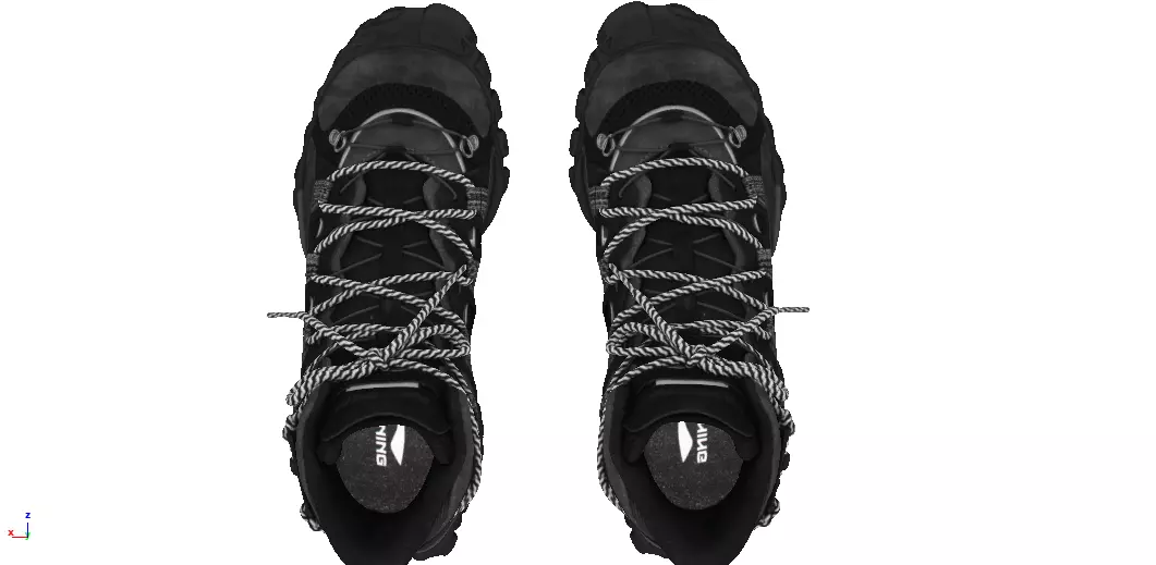 Cyberpunk Techwear scifi future army military combat boot Low-poly 3D model_3