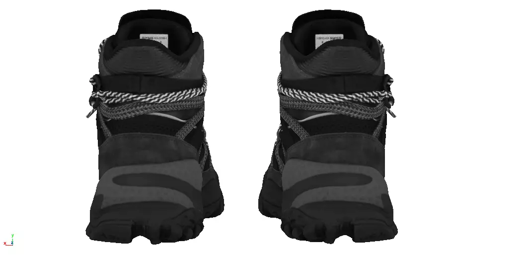 Cyberpunk Techwear scifi future army military combat boot Low-poly 3D model_2