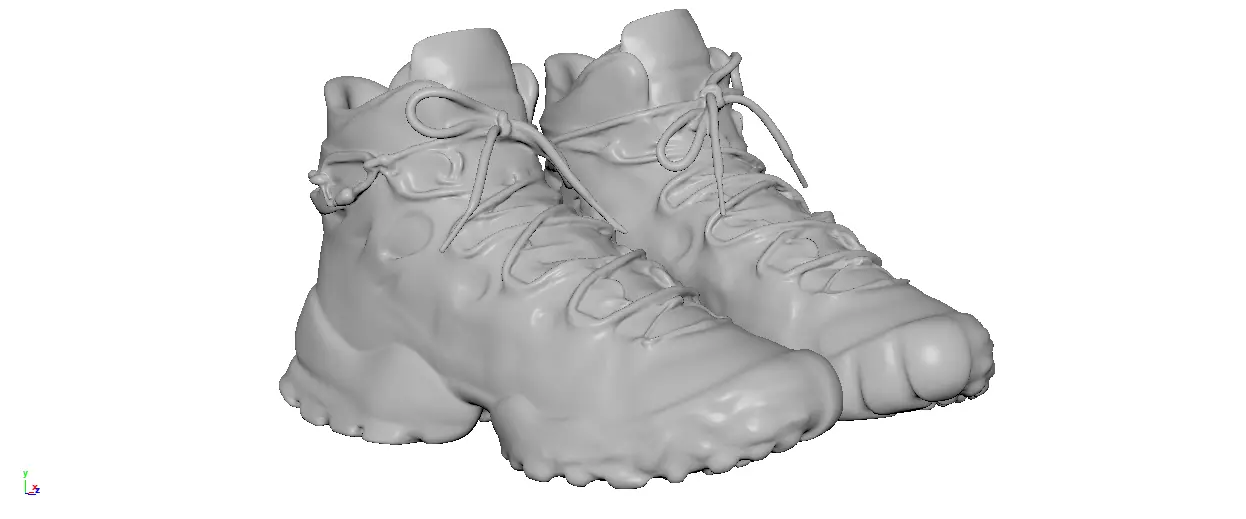 Cyberpunk Techwear scifi future army military combat boot Low-poly 3D model_6