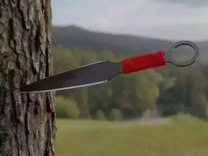 Low Poly Kunai - Ninja Throwing Knife